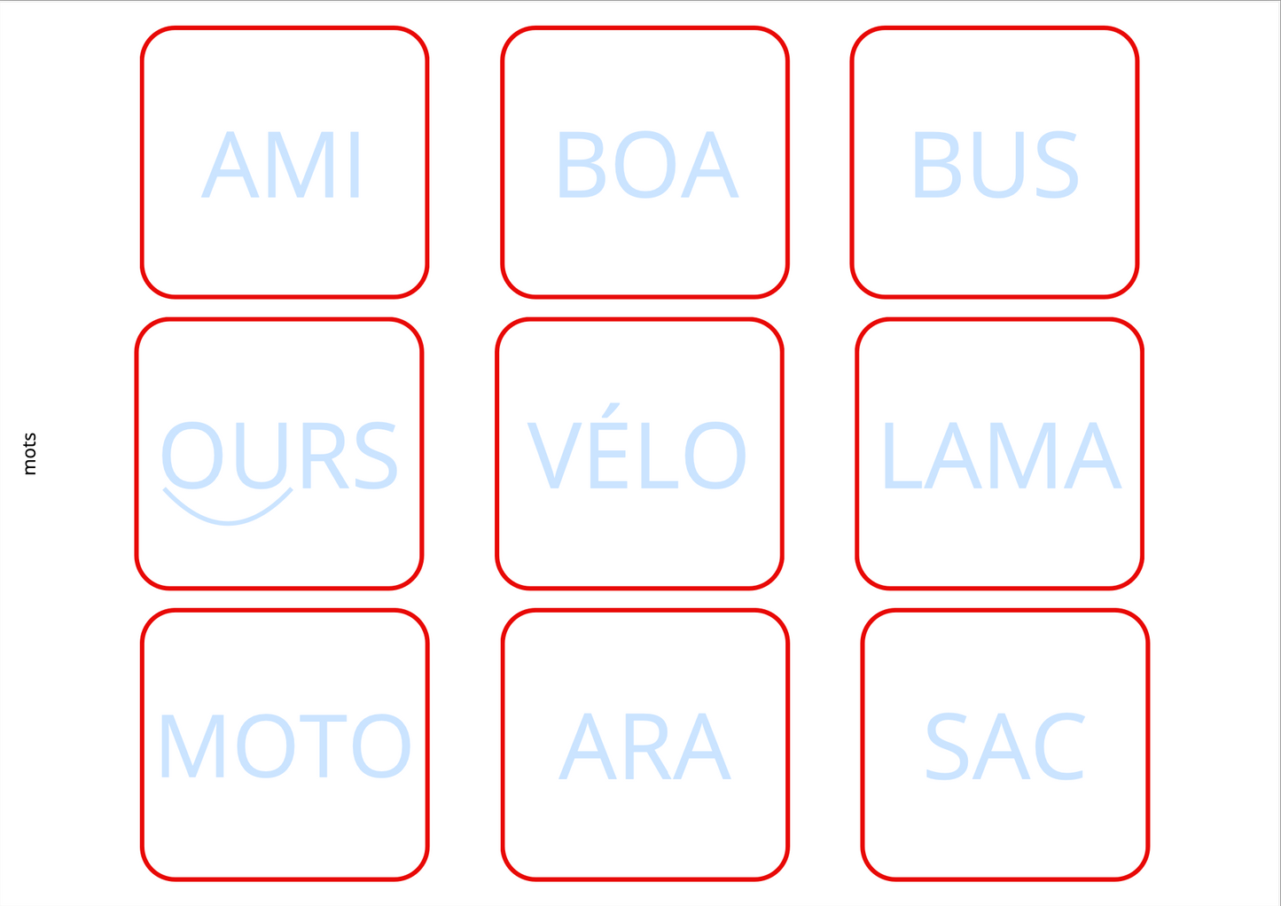 Activité lecture - Filtre rouge