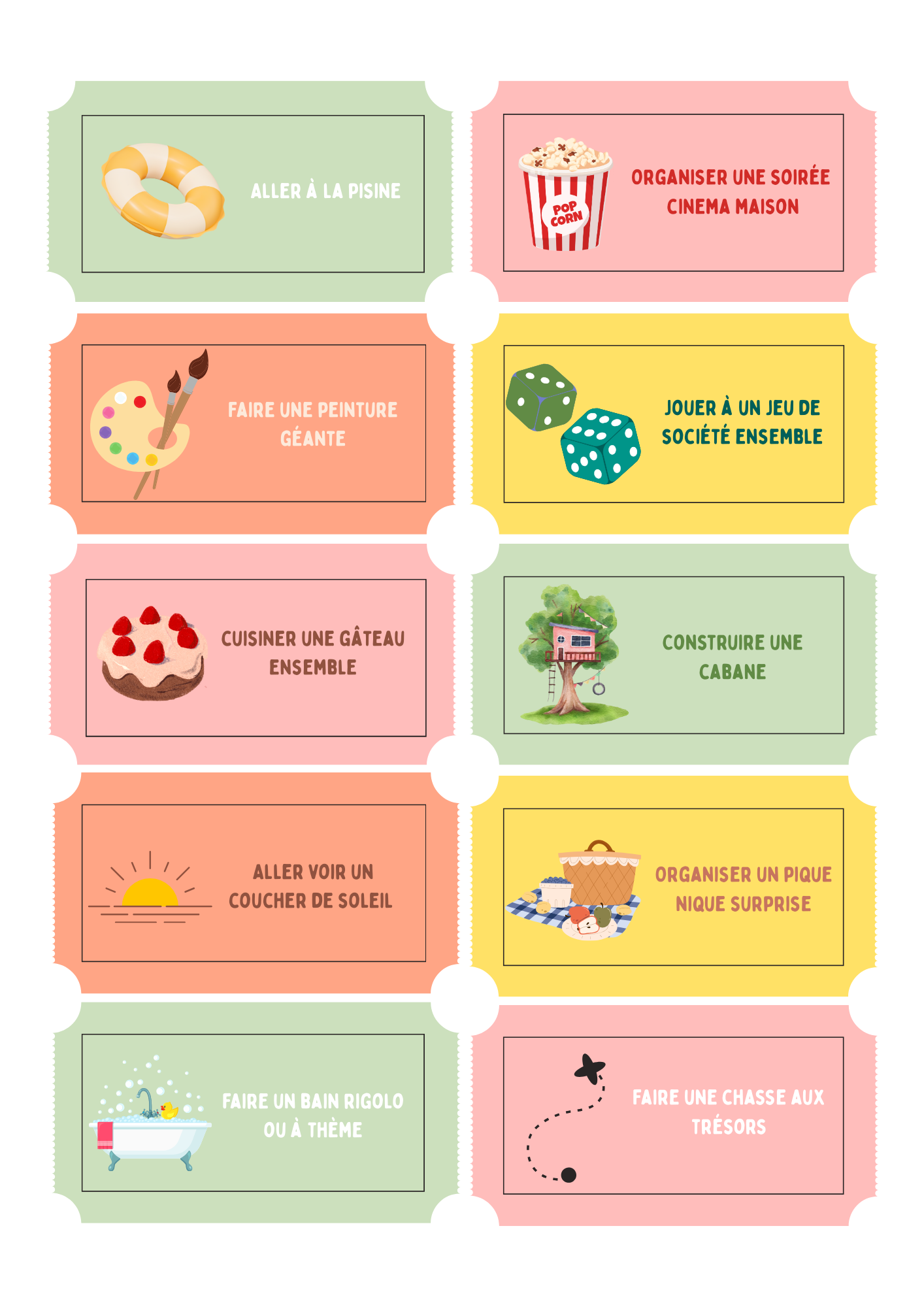 Tickets - Moments partagés avant la rentrée