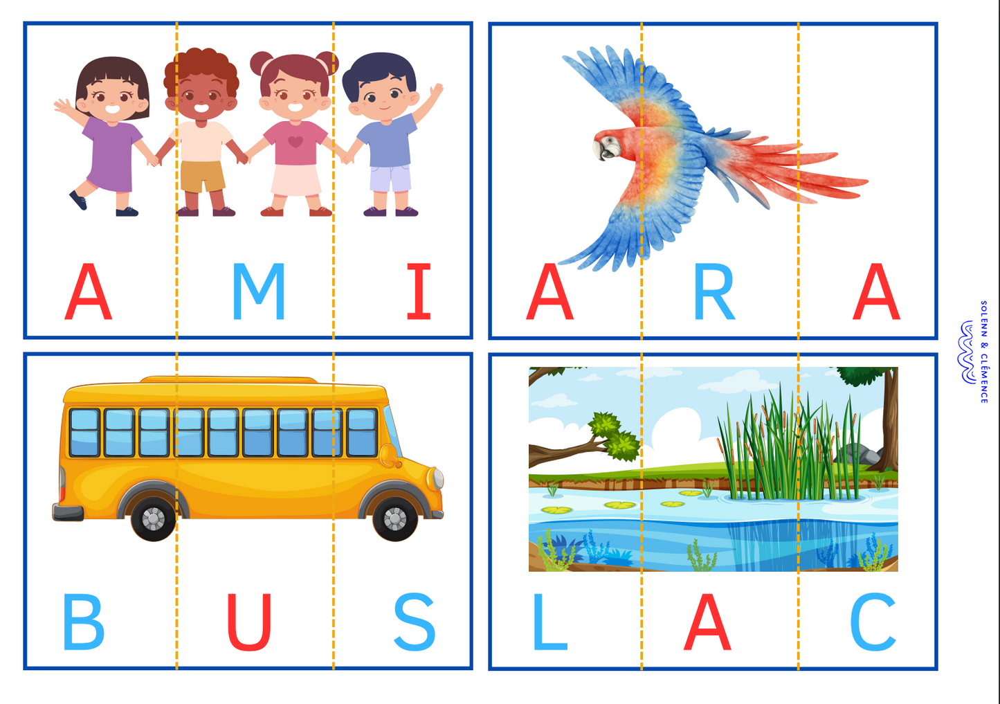 Activité lecture - Mots puzzle