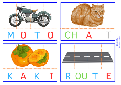 Activité lecture - Mots puzzle